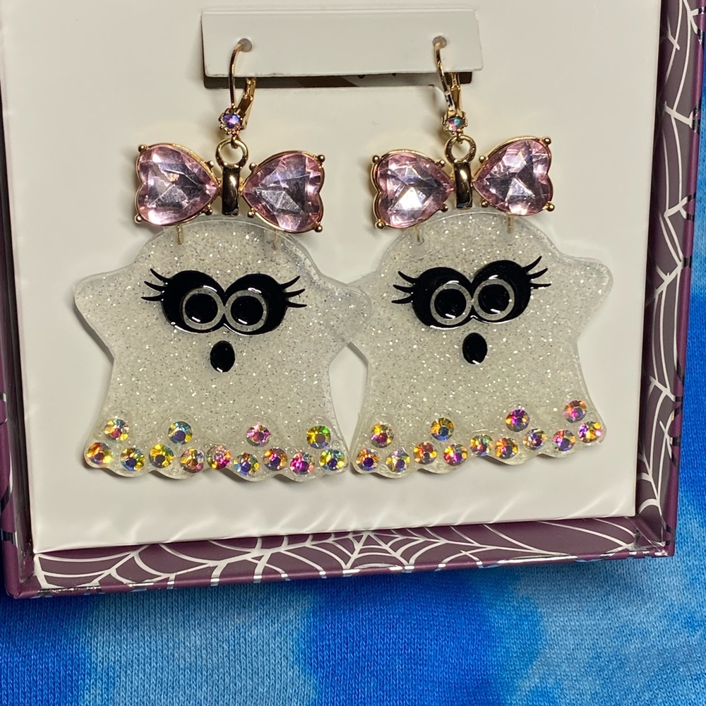 Betsey Johnson Halloween girl ghost earrings - Picture 7 of 7